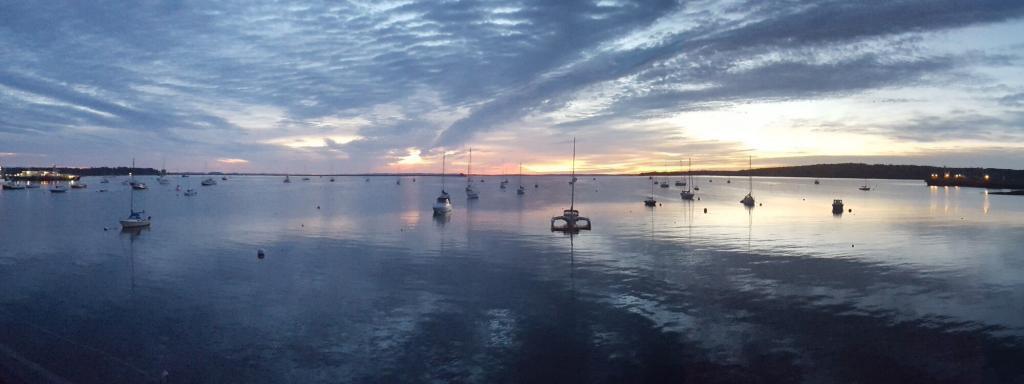 Beautiful Rockland Harbor at sunset